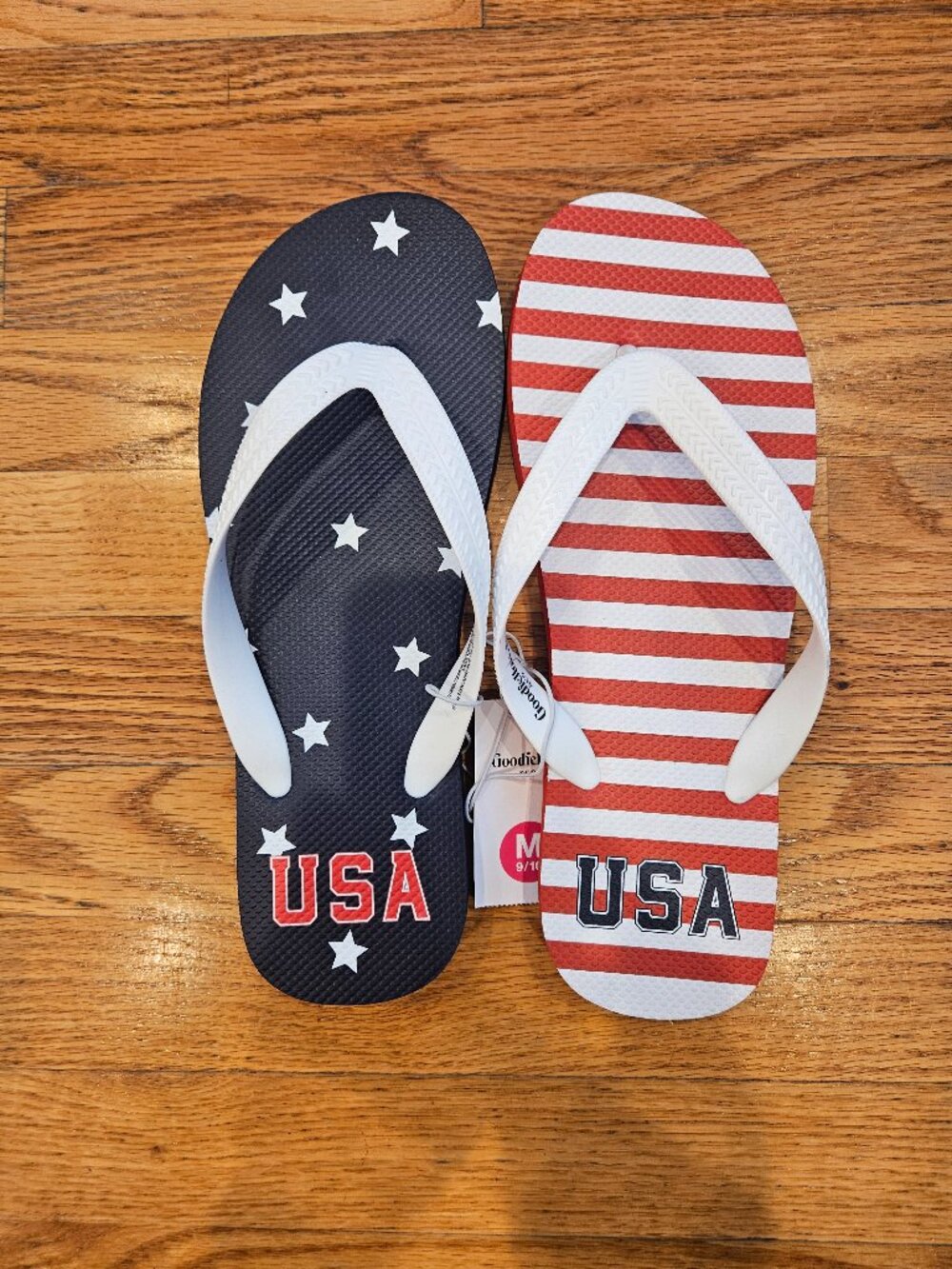 Goodfellow & Co USA Pattern Unisex Flip Flops Size M 9/10 NWT